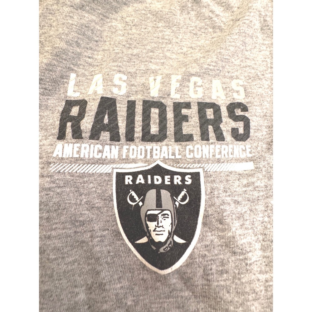NFL Las Vegas Raiders T-Shirt Mens 2XL Gray Graphic Short Sleeve Crew Neck Tee